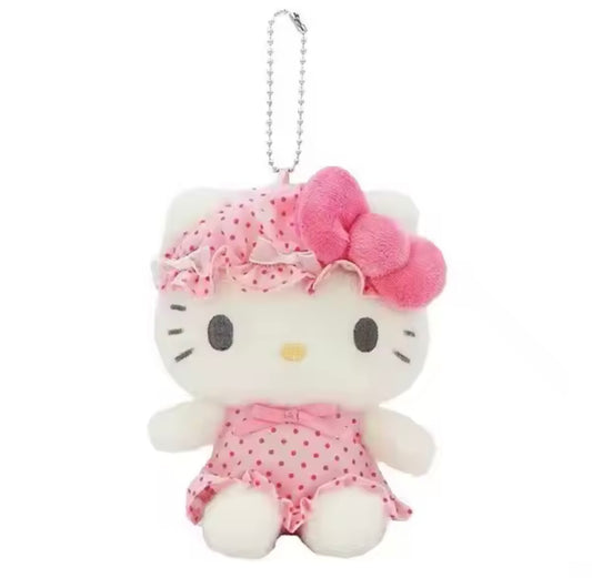 Hello Kitty Nightcap Plush Keychain