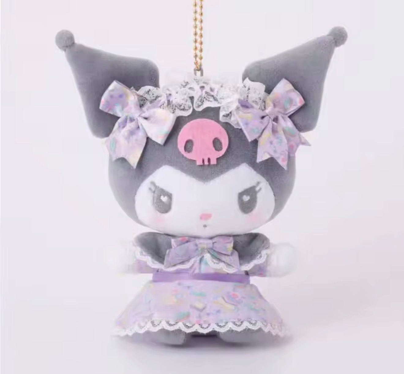 Kuromi Lolita Plush Keychain