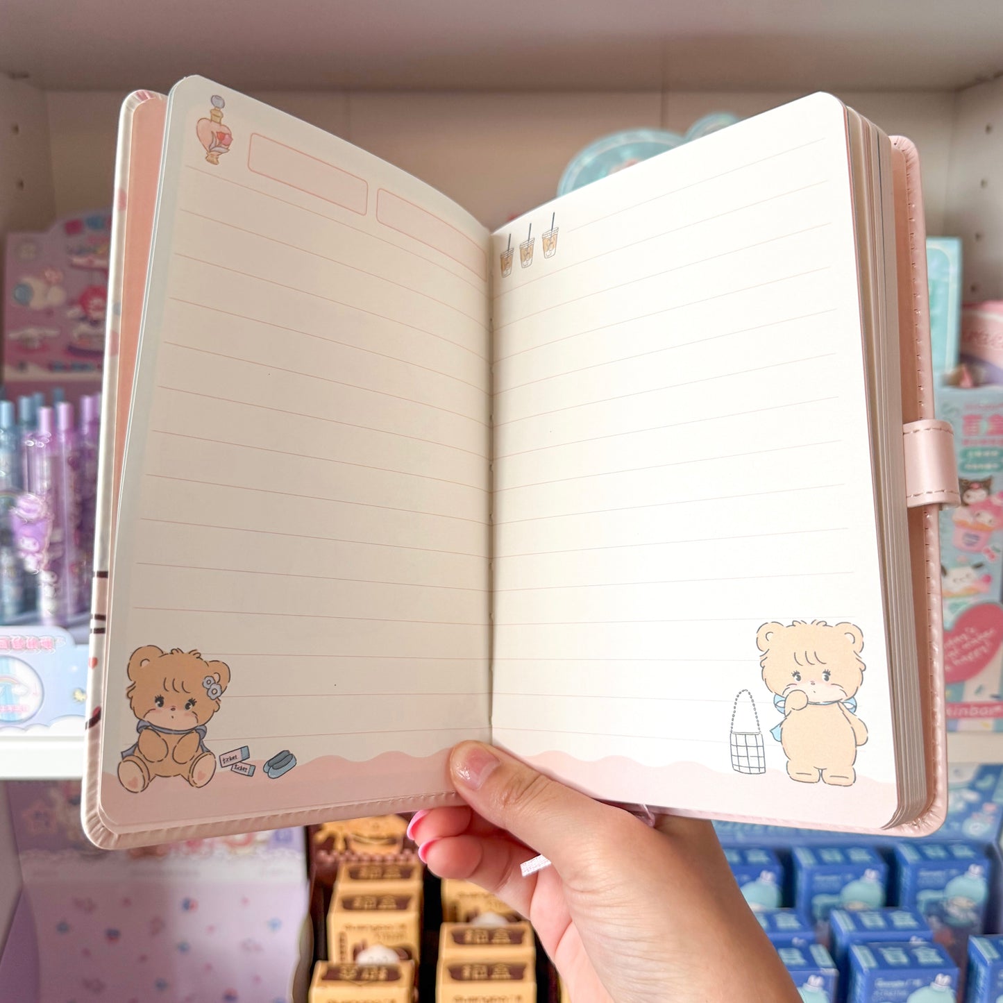 Mikko illustrations Latte A5 Magnet Strap Notebook Journal