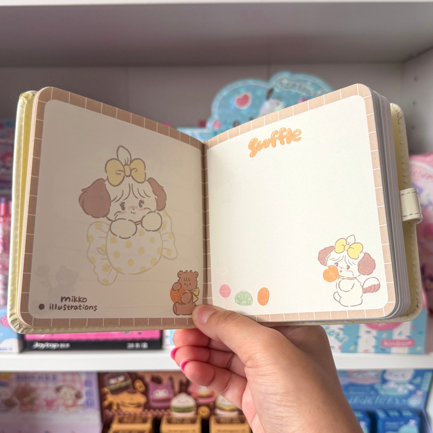 Mikko illustrations Soufflé Small Magnet Strap Notebook Journal