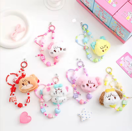 Mikko illustrations Colorful Plush Bead Phone Charm Blind Box