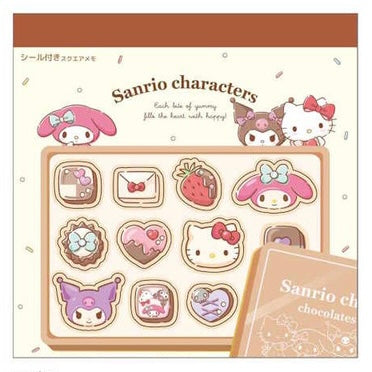 Sanrio My Melody, Kuromi, Hello Kitty Memopad With Sticker Sheet