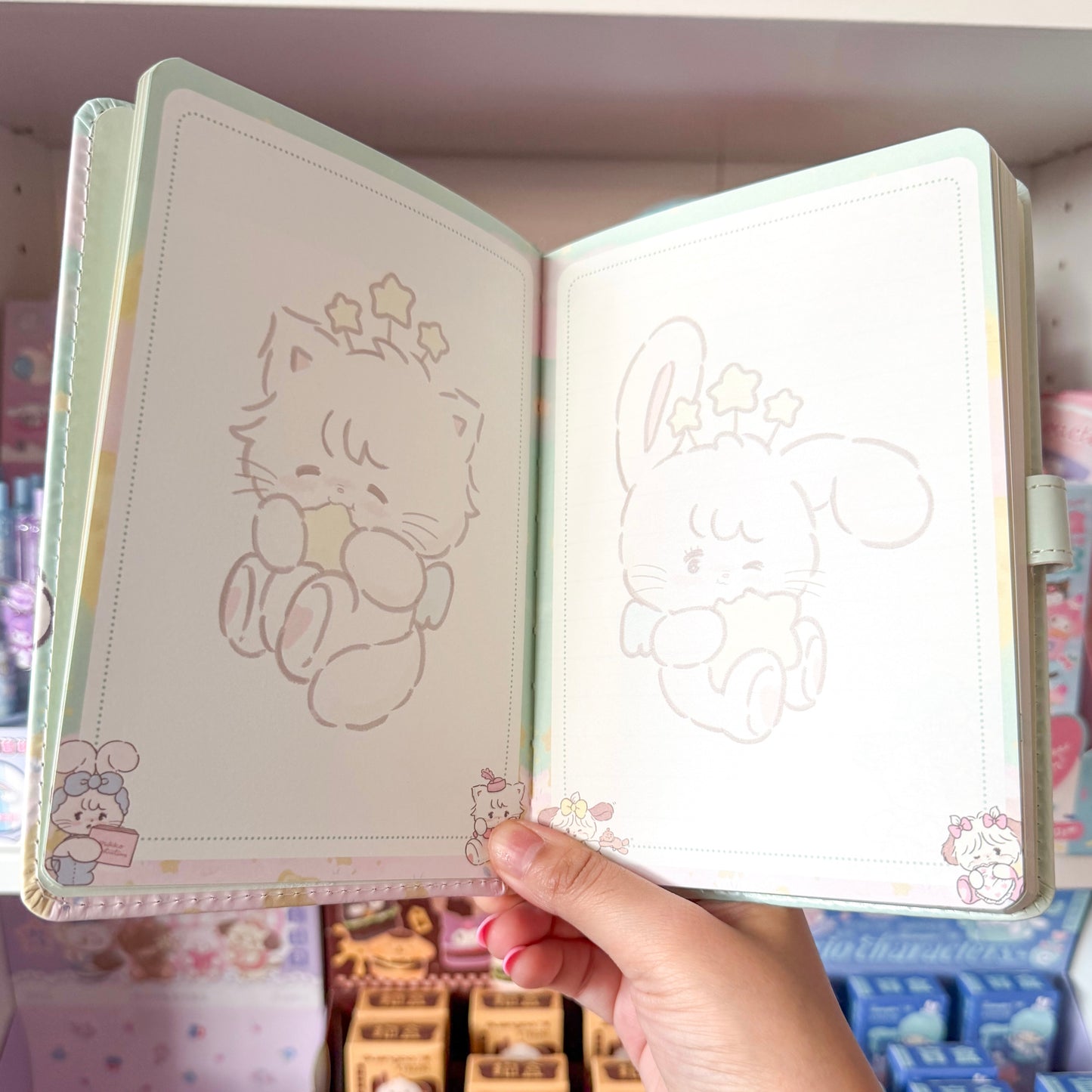 Mikko illustrations Stars Family A5 Magnet Strap Notebook Journal