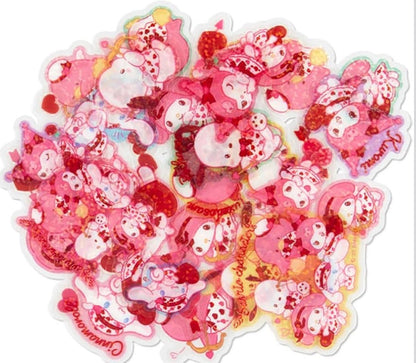 Sanrio Characters Valentine Sparkling Sticker Flakes Set 50ct
