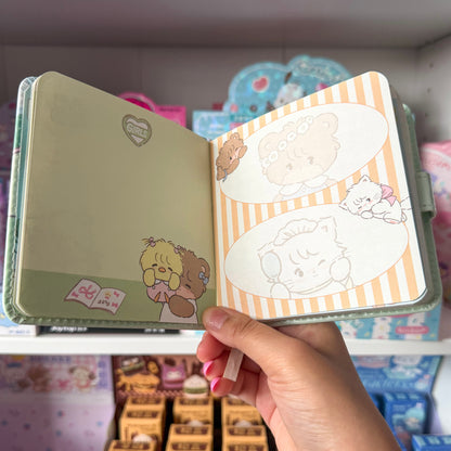 Mikko illustrations Green Family Small Magnet Strap Notebook Journal