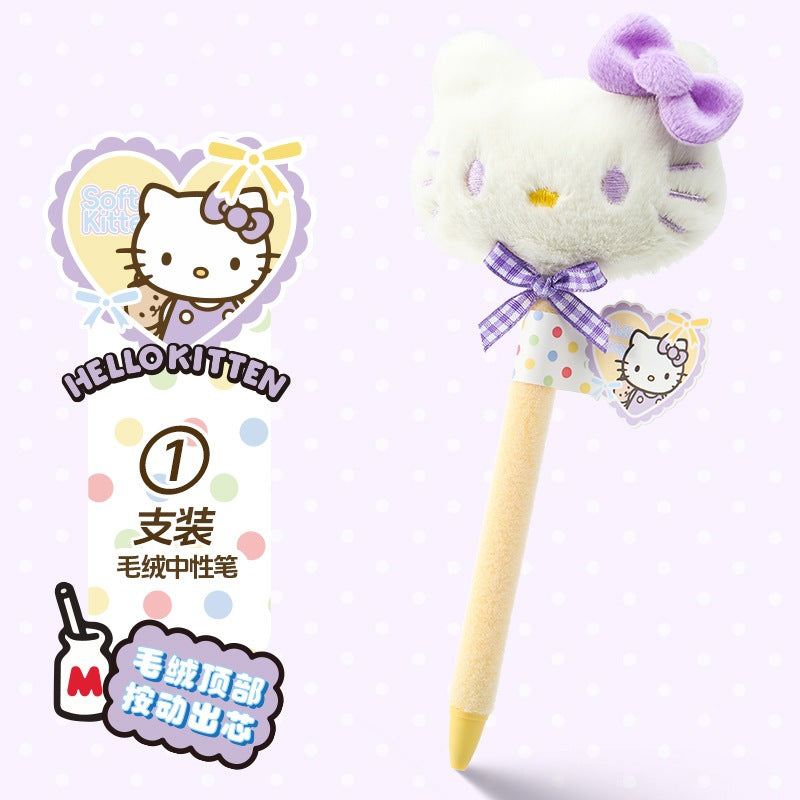 Hello Kitty Purple Bow Plushy Pen