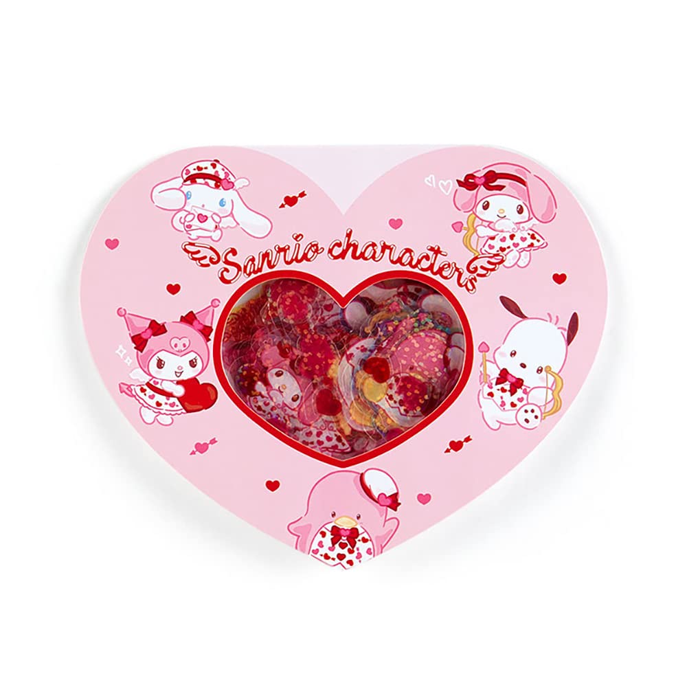 Sanrio Characters Valentine Sparkling Sticker Flakes Set 50ct