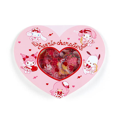 Sanrio Characters Valentine Sparkling Sticker Flakes Set 50ct