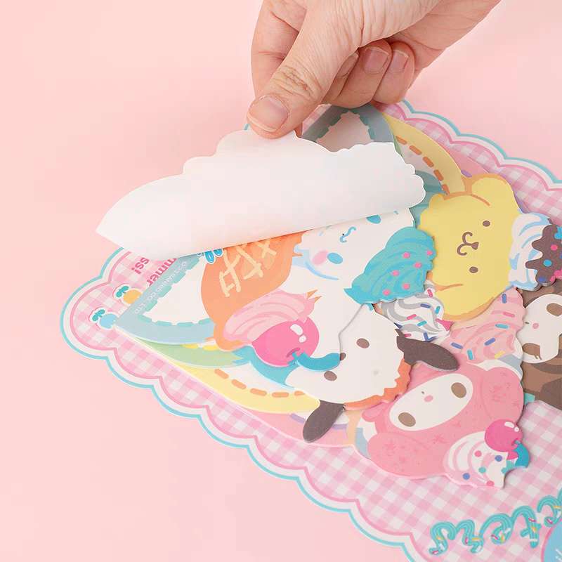 Sanrio Characters Ice Cream Parlor Large Memo Pad