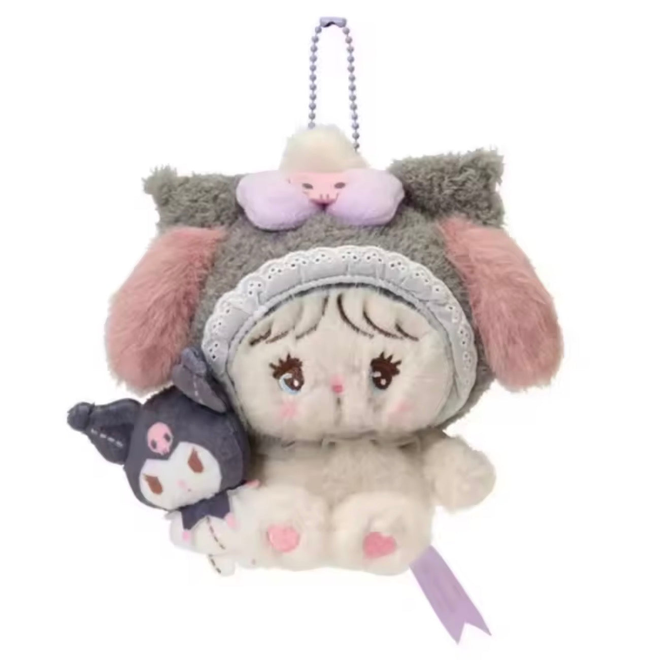 Mikko x Sanrio Soufflé/Kuromi Plush Keychain