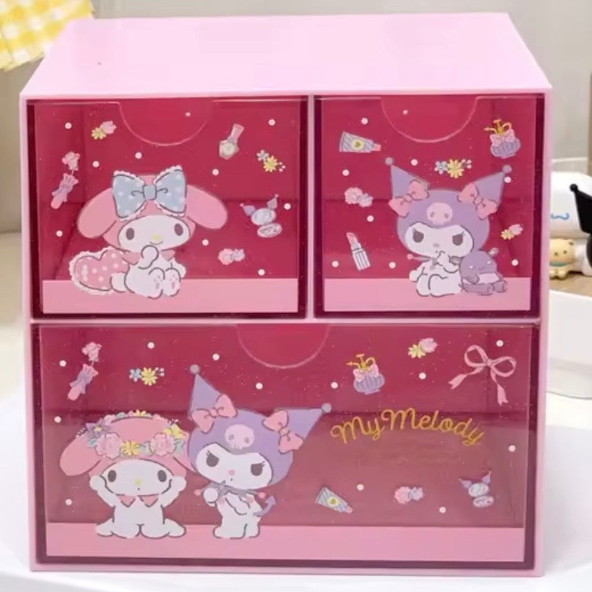 My Melody & Kuromi Desk Drawer Organizer
