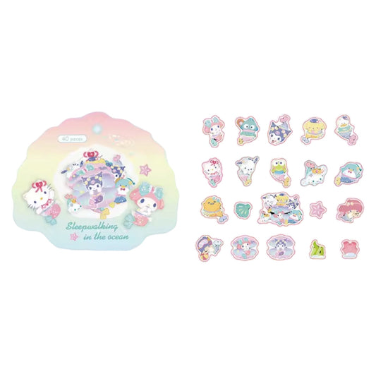 Sanrio Characters Mermaid Sticker Flakes