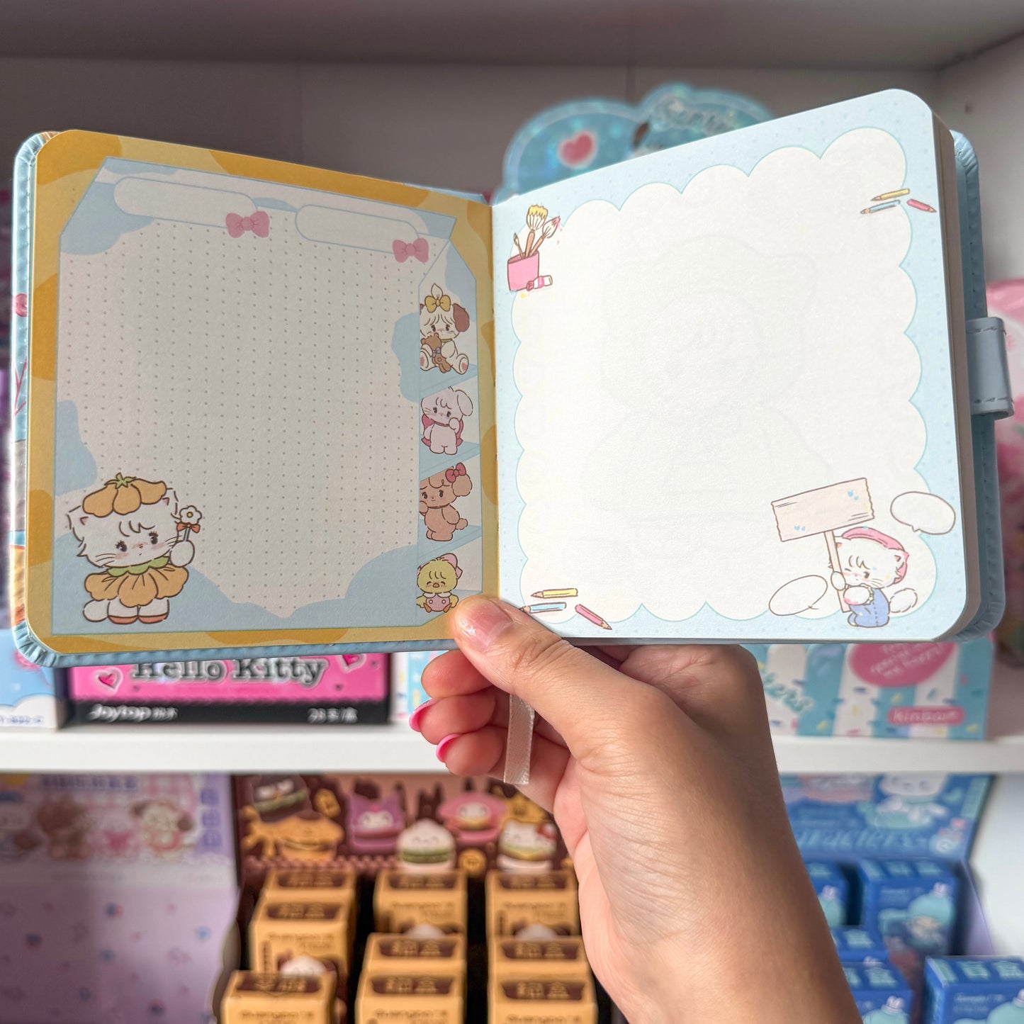 Mikko illustrations Livingroom Small Magnet Strap Notebook Journal