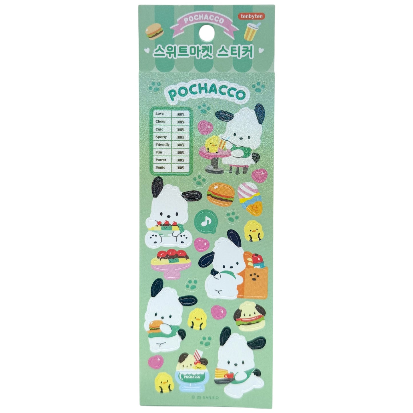 Pochacco Snacks Sticker Sheet