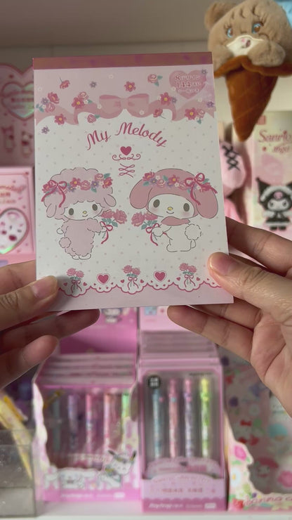 Sanrio My Melody & My Sweet Piano Notepad With Sticker Sheet