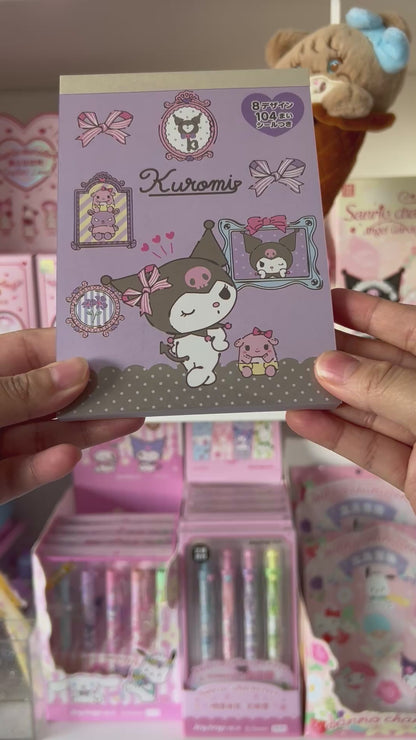 Sanrio Kuromi Notepad With Sticker Sheet
